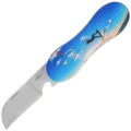 Nóż składany Third Decor Habitat N119H Kitesurf Double-Sided 3D Kitesurfer Aluminium, Mirror-Polished 420 (TH-N119H)-1 63231 