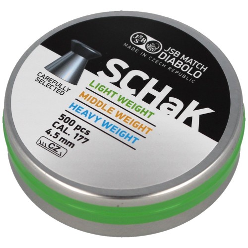 Śrut pistoletowy JSB SCHaK Light Weight 4.50 mm, 0.475 g, 500 szt. (001045-500)-1 63278 