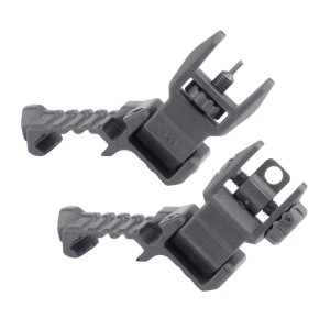 DLG Tactical - Składane przyrządy celownicze Offset Sights Low Profile - Czarne - DLG-184