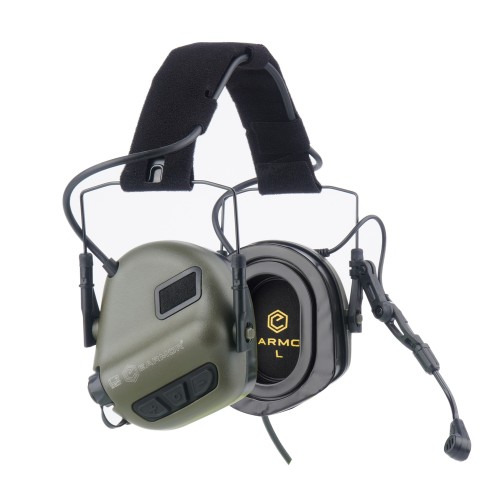 Earmor - Aktywne ochronniki słuchu M32X-MOD4 - Foliage Green - M32X-FG(PLUS)-1 63341 