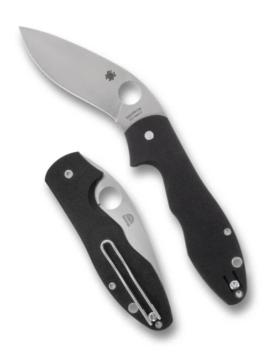 Nóż składany Spyderco Retract Black G10, Satin 9Cr18MoV by Ed Schempp (C276GP)-1 63358 