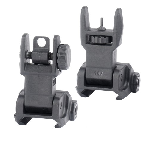 DLG Tactical - Składane przyrządy celownicze High Profile Sight Set - Czarne - DLG-167-1 63403 