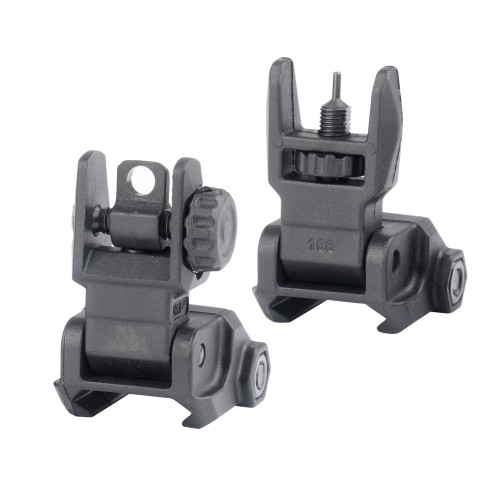 DLG Tactical - Składane przyrządy celownicze Low Profile Sight Set - Czarne - DLG-166-1 63404 