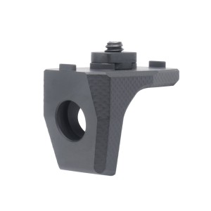 Kruk - Chwyt Handstop na szynę M-LOK z otworem pod zawieszenie QD - Aluminium - Czarny - CRC9041