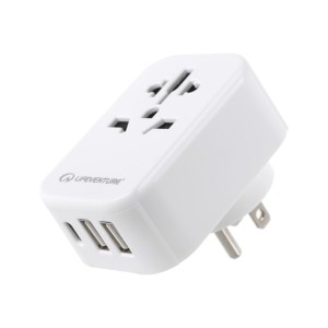 Adapter podróżny Lifeventure USA Travel Adaptor USB + USB C