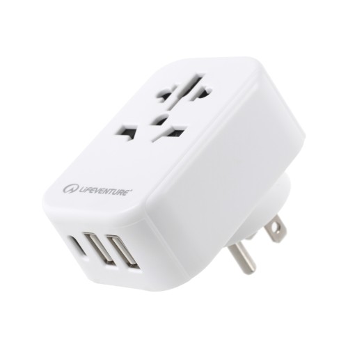 Adapter podróżny Lifeventure USA Travel Adaptor USB + USB C- 63446 