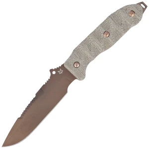 Nóż Fox Audax OD Green Canvas Micarta, Bronze PVD Becut by Trinova Solutions (FX-615)