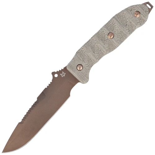 Nóż Fox Audax OD Green Canvas Micarta, Bronze PVD Becut by Trinova Solutions (FX-615)-1 63635 