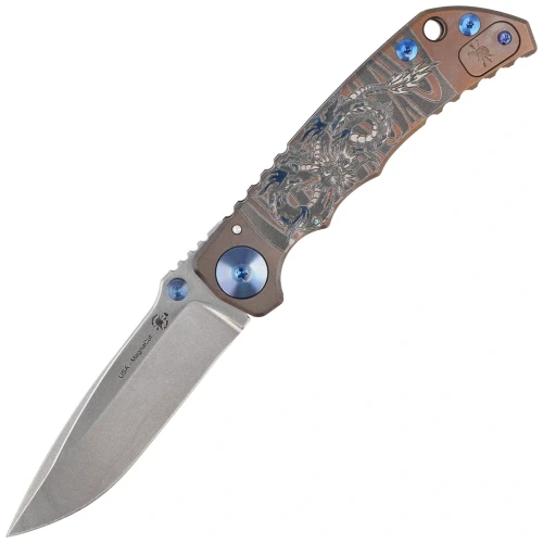 Nóż składany Spartan Blades Harsey Folder ''Dragon'' Bronze Titanium, Stonewashed MagnaCut by William W. Harsey (SF5Dragon)-1 63643 