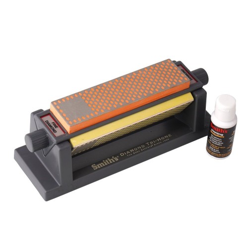 Smith's - Zestaw trzech kamieni do ostrzenia z podstawką Diamond Tri-Hone - 6" - 50380-1 63666 