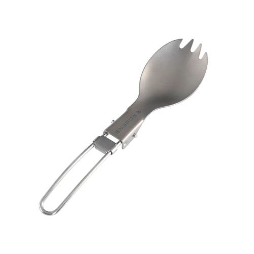 Łyżkowidelec składany Robens Titanium Folding Spork Ultralight - silver- 63679 