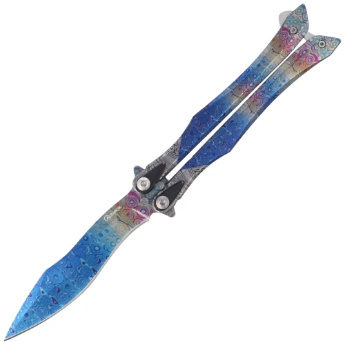 Nóż motylek Martinez Albainox Balisong 3D Rainbow Steel, 3D Rainbow 3Cr13Mov (02257)-1 63693 