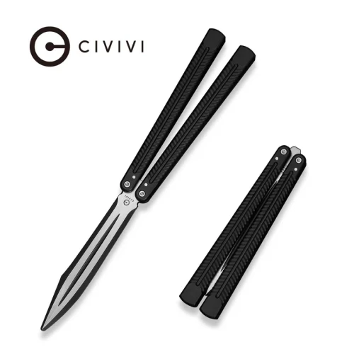 Nóż treningowy motylek Civivi Dracolisk Black Aluminium, Black Stonewashed / Satin 9Cr18MoV (C25028-1)-1 63780 