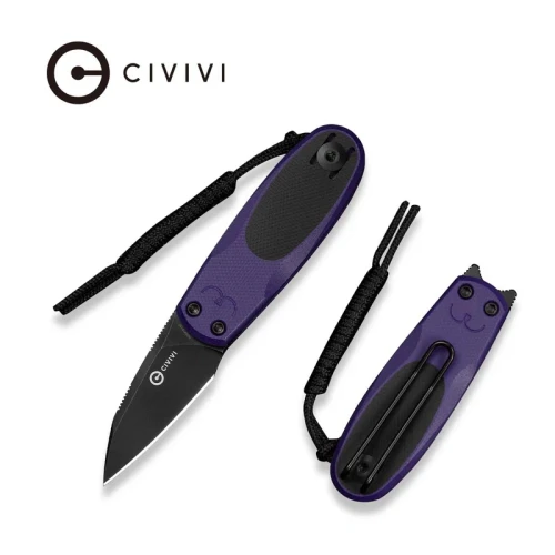 Nóż składany Civivi Purr Purple-Black G10, Black Stonewashed Nitro-V by Ostap Hel (C25054-3)-1 63781 