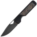 Nóż składany Kizer Militaw Black Titanium / Dark Matter Gold Fat Carbon, Black Mirror Finish / DLC S45VN by Jonathan Styles (Ki3634A3)-1 63790 