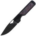 Nóż składany Kizer Militaw Black Titanium / Purple Haze Fat Carbon, Black DLC S45VN by Jonathan Styles (Ki3634A2)-1 63791 
