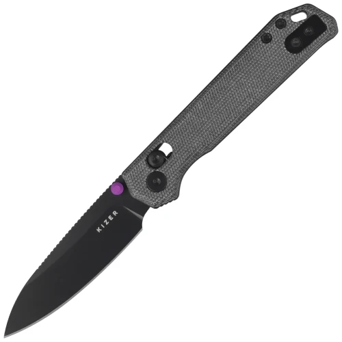 Nóż składany Kizer Begleiter 2.9 CL Norplex UltreX Micarta, Black PVD BD1N by Azo (V3458.2CDA1)-1 63792 
