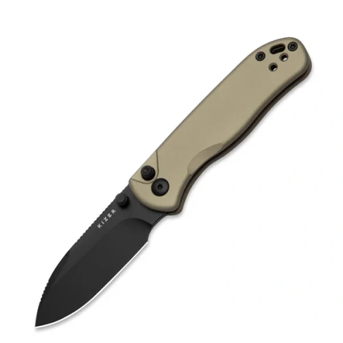 Nóż składany Kizer Drop Bear 2 Tan Aluminium, Matte DLC Basic Nitro-V by Azo (V3619.2CD1)-1 63796 