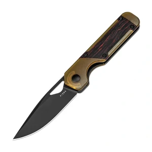 Nóż składany Kizer Mini Militaw Damascus G10 / PEI, Black PVD Nitro-V by Jonathan Styles (V3634SA1)