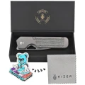 Nóż składany Kizer Militaw Gray Titanium / Black Micarta, Stonewashed S35VN by Jonathan Styles (Ki3634A1)-3 63808 