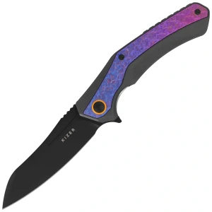 Nóż składany Kizer Draca Crystallized Titanium / Black Aliminium, Black PVD S45VN by Mikey Carlson (Ki4751A2)