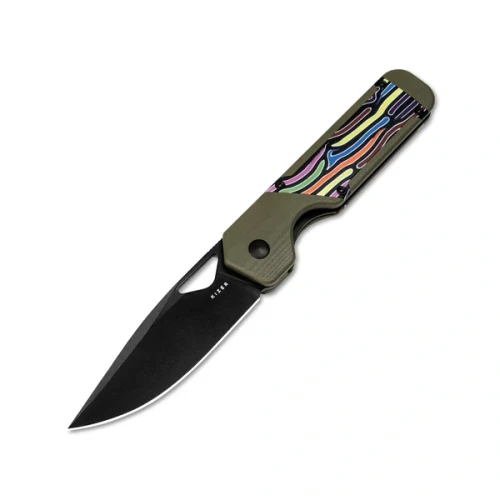 Nóż składany Kizer Militaw Olive Green-Party Steamers G10, Black Nitro-V by Jonathan Styles (V3634A3)-1 63811 