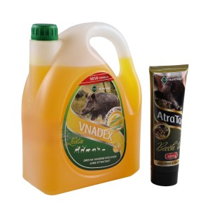 Płyn do wabienia zwierzyny For Vnadex 4,8 kg o zapachu kukurydzy + Smoła bukowa AtraTar 320 g