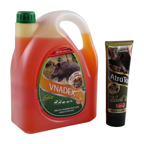 Płyn do wabienia zwierzyny For Vnadex 4,8 kg o zapachu anyżu + Smoła bukowa AtraTar 320 g- 63834 