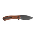 Nóż Składany Trollsky Knives Mandu EVO MTE006 Liner Lock Grey Stonewashed 14C28N Brown Micarta-1 63884 