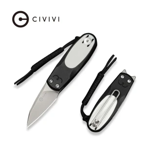 Nóż składany Civivi Purr Black-White G10, Stonewashed Nitro-V by Ostap Hel (C25054-2)