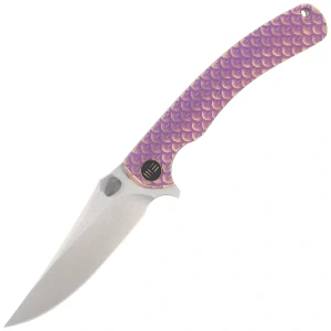 Nóż składany WeKnife Dracarys LE No 193/199 Purple / Golden Titanium, Hand Rubbed Satin M390 (WE25061B-2)