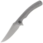 Nóż składany WeKnife Dracarys LE No 025/199 Gray Titanium, Stonewashed M390 (WE25061B-1)