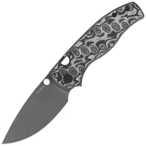 Nóż składany Kizer Glaux Black Vortex Micarta, Gray PVD / Stonewashed 14C28N (V3801A2)