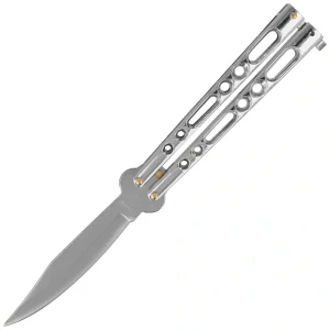 Nóż motylek Martinez Albainox Balisong Chrom Zamak, Mirror 3Cr13Mov (02053-C)