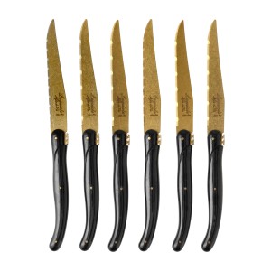 Nóż Laguiole do steków Prestige Line Style de Vie Gold Stonewash 6 szt.