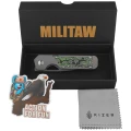 Nóż składany Kizer Mini Militaw Gray Titanium / Jungle Wear Fat Carbon, Dark Stonewashed S45VN by Jonathan Styles (Ki3634SA2)-3 64040 