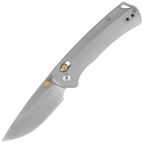 Nóż składany Kizer T1 CD Silver Titanium, Satin M390 by Uli Hennicke (Ki3490.2CDA1)-1 64045 