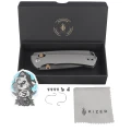 Nóż składany Kizer T1 CD Silver Titanium, Satin M390 by Uli Hennicke (Ki3490.2CDA1)-3 64045 