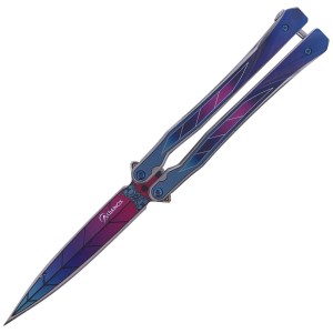 Nóż motylek Martinez Albainox Balisong ColorFul, RainBlue Finish (02148)