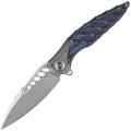 Nóż składany RikeKnife Thor 7 Integral Titanium Black/Blue G10, Satin 154CM (RK-THOR7-BB)-1 64064 