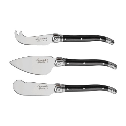 Komplet noży do serów Laguiole Premium Line Style de Vie Black- 64067 