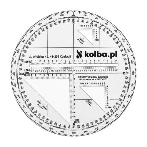 Protraktor kątomierz mapowy V4- 64079 