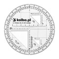 Protraktor kątomierz mapowy V10- 64080 