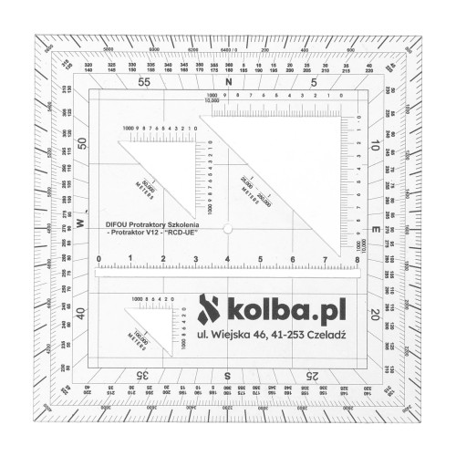 Protraktor kątomierz mapowy V12- 64082 