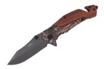Nóż ratunkowy ratowniczy wybijak TANTO Strażacki przecinak pasów Real Tree Camo