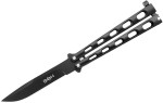 NÓŻ motylek balisong motylkowy SOLIDNY czarny BSH