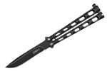 NÓŻ motylek balisong motylkowy SOLIDNY czarny SLM stonewashed N-497D 