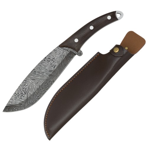 Nóż Martinez Albainox Wood, Leaf Printing 3Cr13MoV (32805)-1 64196 