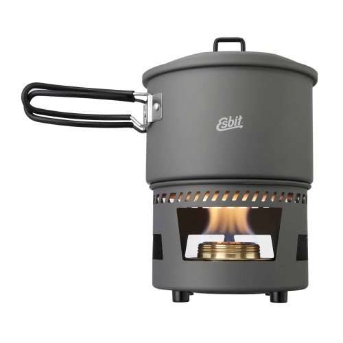 Kuchenka turystyczna Esbit Alcohol Burner Cookset Aluminium z garnkiem 1,5 l- 64232 
