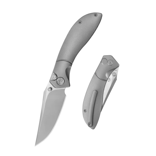 Nóż składany KB Kubey Stingray Gray Titanium, Bead Blasted M390 by Bastards Knives (KB264A)-1 64254 